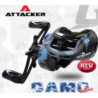 BANPAHIAPR130ลด130.-รอกเบท รอกหยดน้ำ Attacker รุ่น Gunner7 CAMO หน่วงแม่เหล็ก รอบ 7.5.1 ลูกปืน 5+1 เบรค 6 kg