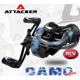 BANPAHIAPR130ลด130.-รอกเบท รอกหยดน้ำ Attacker รุ่น Gunner7 CAMO หน่วงแม่เหล็ก รอบ 7.5.1 ลูกปืน 5+1 เบรค 6 kg