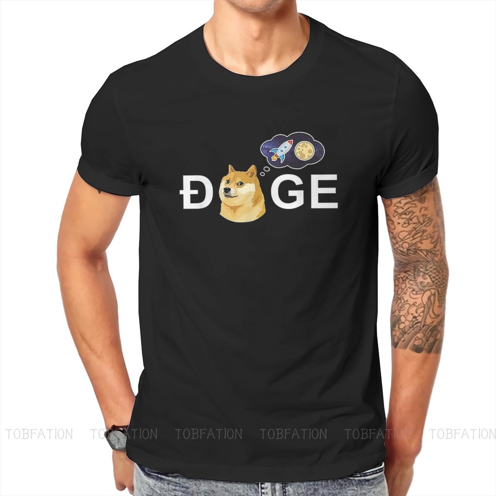 HOT PD[S-5XL]เสื้อยืด คอกลม ทรงหลวม พิมพ์ลายกราฟิก มีม Bitcoin Cryptocurrency Art Dogecoin Doge Hodl