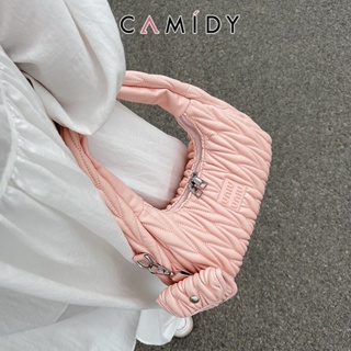 Camidy ด้ายปักยอดนิยมกระเป๋าใบเล็กของผู้หญิงใหม่เฉพาะไหล่เดียวกระเป๋าสะพายใต้วงแขนสไตล์เกาหลีกระเป๋าถือสไตล์ร้อน