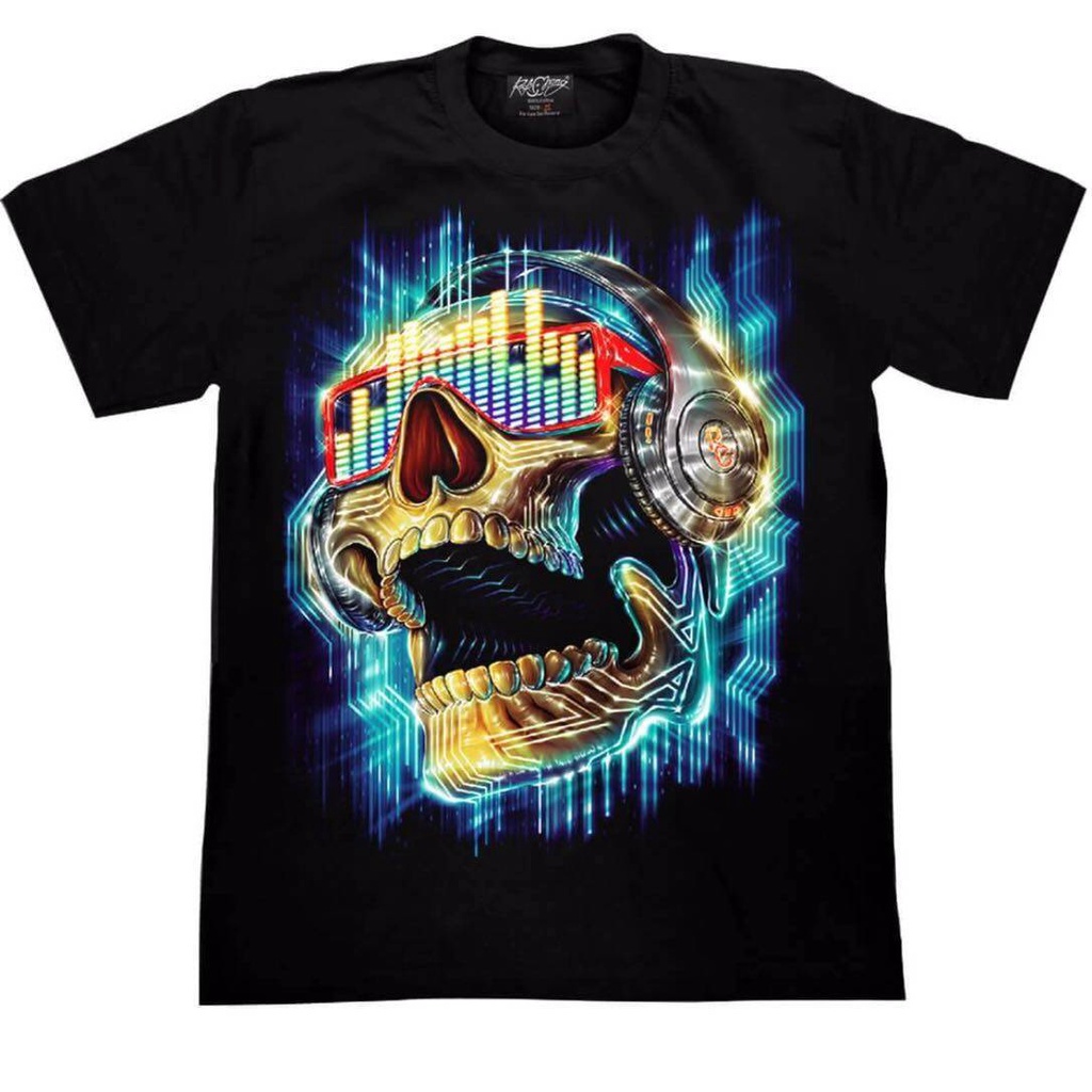 【HOT】ROCK CHANG T-shirt 3Dเสื้อเรืองแสง ผู้ชาย(ไซส์ยุโรป)