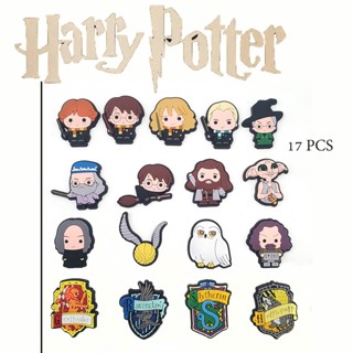 ใหม่ รองเท้าแตะ crocs PVC ลายการ์ตูน Harry Potter jibbitz สุดเท่ เหมาะกับของขวัญ สําหรับตกแต่งรองเท้า