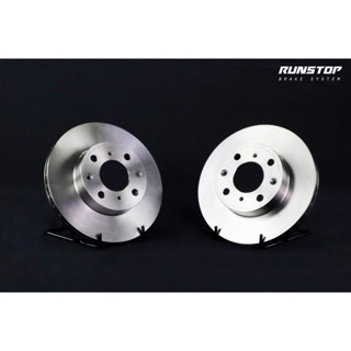 RUNSTOP รันสตอป brake disc จานเบรคหน้า เบรก แบบเรียบ ขนาดเดิม 242 mm HONDA รุ่น ACCORD 88 89