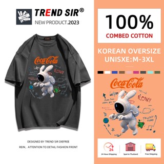 ⚡พร้อมส่ง⚡️เสื้อยืด oversize cotton 100 เสื้อยืดคอกลม ทรงหลวมเสื้อยืดโอเวอร์ไซส์เสื้อยืดตัวใหญ่มี7สี M-3XL