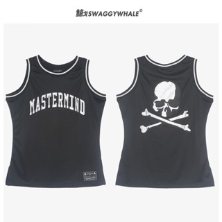 Mastermind Dark Skull Stick Cloth Embroidery = Co-branded mesh vest