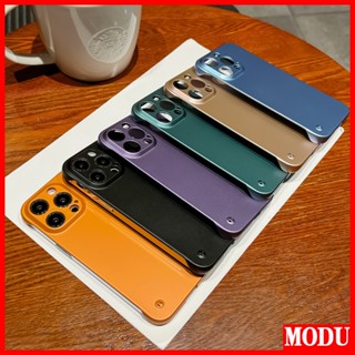 Modu เคสโทรศัพท์มือถือ PC แข็ง แบบบางพิเศษ ไร้ขอบ กันกระแทก สําหรับ IPhone 11 12 13 PRO MAX Mini