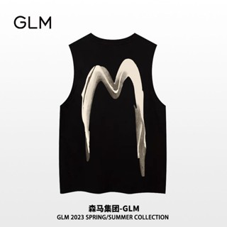 ▶เสื้อกล้าม แขนกุด ลายแบรนด์ GLM แฟชั่นสําหรับผู้ชาย 2023 2023