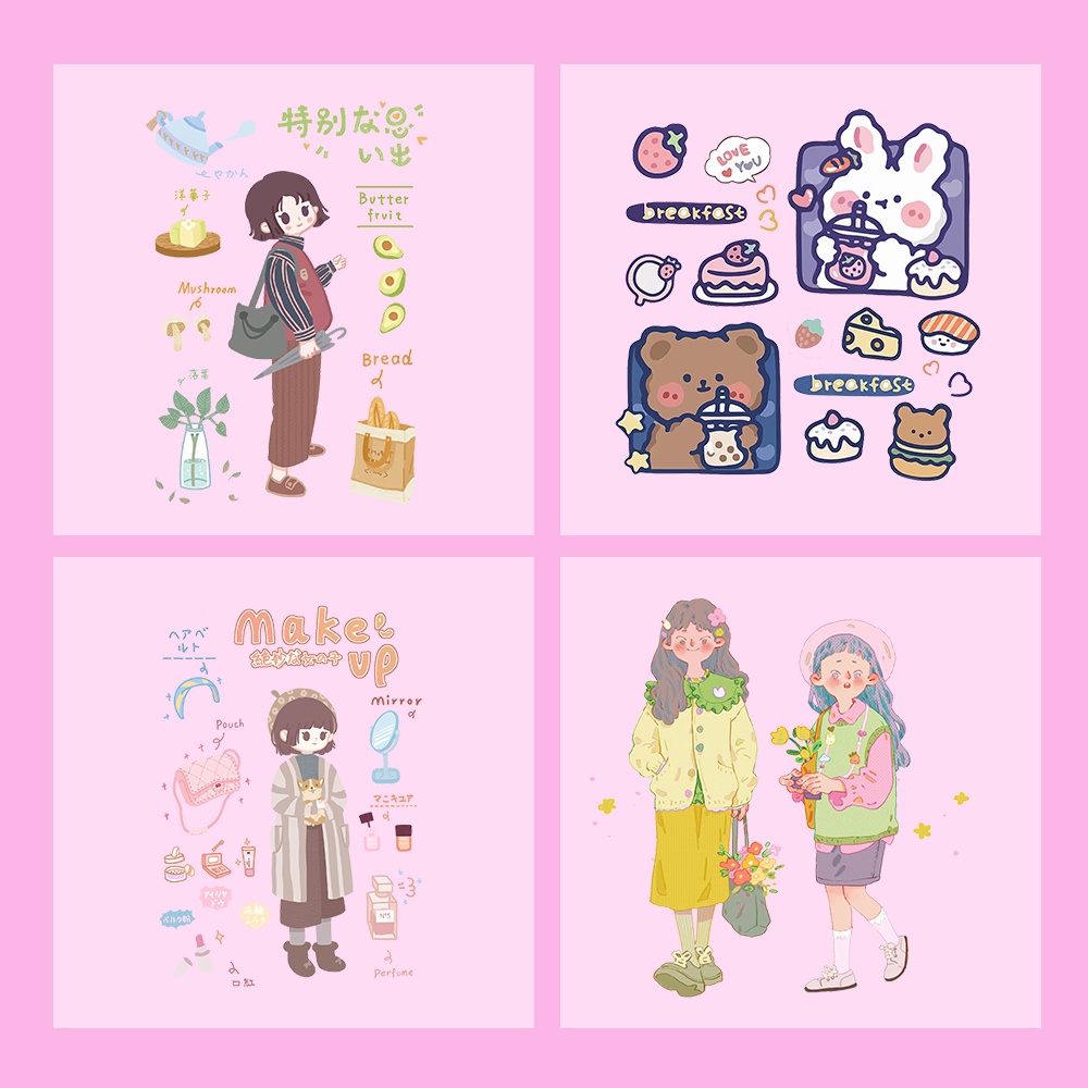 กระดาษไวนิล พิมพ์ลายการ์ตูนน่ารัก ล้างทําความสะอาดได้ สําหรับรีดร้อน DIY