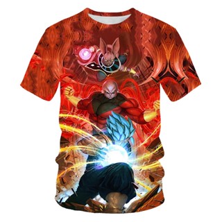 ขายดี เสื้อยืดลําลอง แขนสั้น พิมพ์ลายการ์ตูน Dragon Ball Series 3D สําหรับผู้ชาย