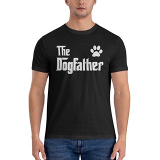 เสื้อยืดลําลอง แขนสั้น พิมพ์ลาย The Dogfather ลดราคา