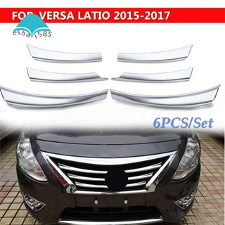 กระจังหน้ารถยนต์ แบบตาข่าย สําหรับ Nissan Versa Latio Almera 15-17