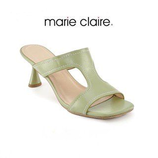 Bata บาจา Marie Claire รองเท้าส้นสูงเปิดส้นแบบสวม สูง 3 นิ้ว สำหรับผู้หญิง รุ่น TIMOYA สีเขียว 7707348 สีเบจ 7708348