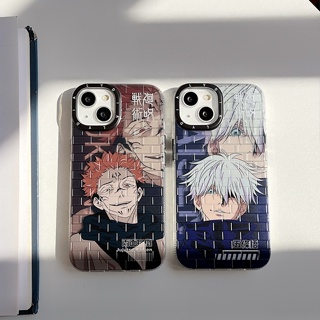 เคสโทรศัพท์มือถือโลหะ ผิวด้าน พิมพ์ลาย The Jujutsu Kaisen Gojo Skuna สําหรับ iPhone 14 Pro Max 13 12 Pro Max 11