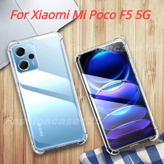 เคสโทรศัพท์มือถือแบบนิ่ม TPU ใส กันกระแทก กันตกสี่มุม เรียบง่าย สําหรับ Xiaomi Mi Poco F5 PocoF5 5G 2023