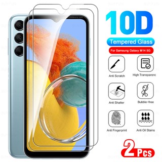 กระจกนิรภัยกันรอยหน้าจอ แบบเต็มจอ สําหรับ Samsung Galaxy M14 5G Samung Samsang M 14 14M SamsungM14 6.6 นิ้ว 2023 2 ชิ้น