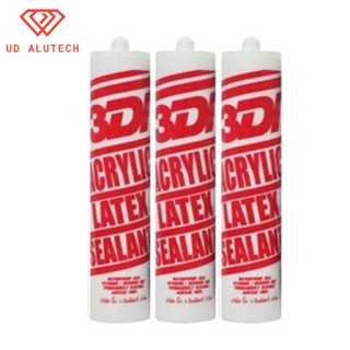 เทปและกาว (3 หลอด) (รุ่นแดง) 3DI แดป กาวอะคริลิค ซีลแล้นท์ ยาแนวรอยต่อ Acrylic Latex Sealant (สีขาว/สีน้ำตาล/สีดำ)