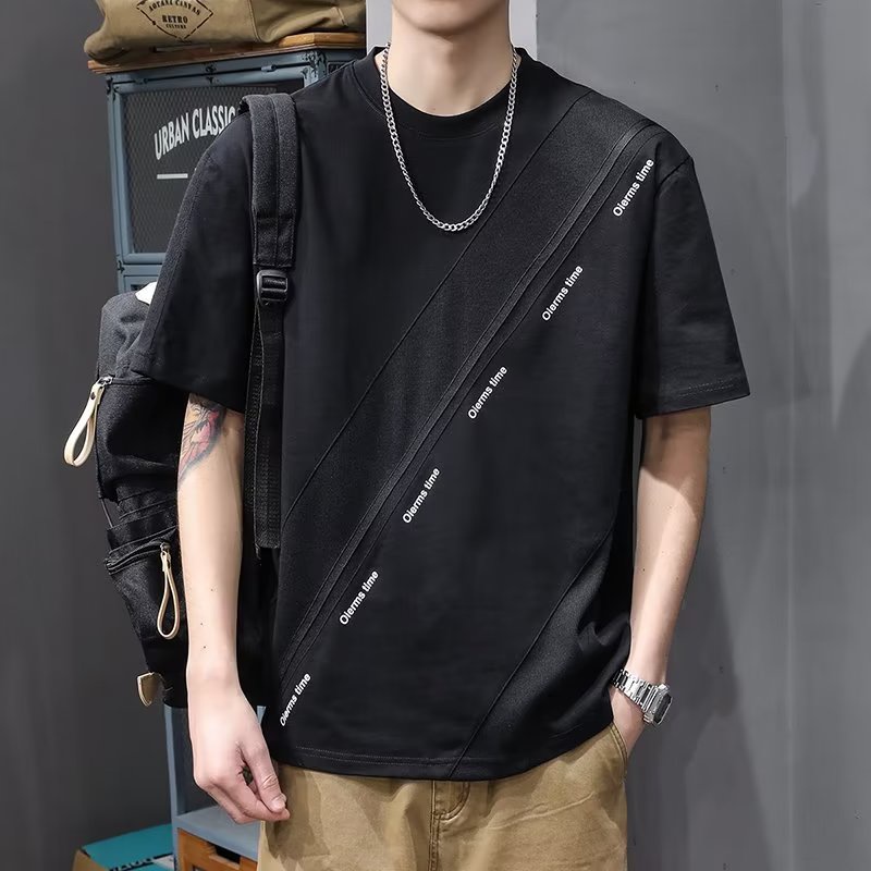 เสื้อยืดลําลอง คอกลม แขนสั้น ผ้าฝ้าย ทรงหลวม พลัสไซซ์ พรีเมี่ยม สําหรับผู้ชาย ไซซ์ M-8XL