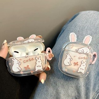 เคสหูฟัง แบบนิ่ม ลายกระต่ายน่ารัก สําหรับ airpods pro 3 2nd Generation