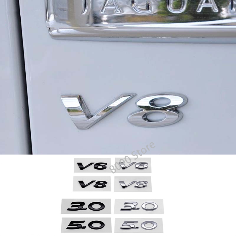 สติกเกอร์ตราสัญลักษณ์ 3.0 5.0 V6 V8 สําหรับติดตกแต่งรถยนต์ Jaguar XF2008 XF2009 XJS XJ8
