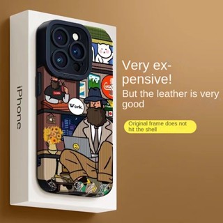 เคสโทรศัพท์มือถือแบบแข็ง กันกระแทก ลายการ์ตูนภาพวาดสีน้ํามัน Van Gogh สําหรับ iPhone 7 8 Plus XS XR X XS max 11 12 13 14 11 Pro max 12 Pro max 13 Pro max 14 Pro Max เคสป้องกัน