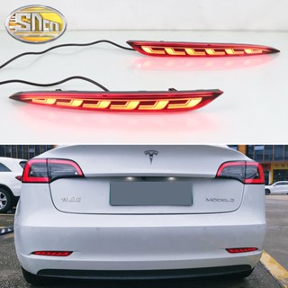 หลอดไฟตัดหมอกไดนามิก LED 12V 3-in-1 สําหรับ Tesla Model 3 2016-2022