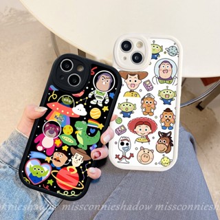 เคสโทรศัพท์มือถือแบบนิ่ม กันกระแทก ลายการ์ตูนเอเลี่ยน Toy Story น่ารัก สําหรับ IPhone 7Plus X XS Max 11 13 12 14 Pro Max XR SE 2020 6 6s 7 8 Plus