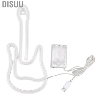 Disuu Neon Guitar Light  PVC Tape ABS Backboard USB  Powered Pre Drilled Hole Guitar Neon Sign Colorful  for Bar