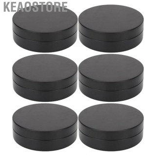 Keaostore 6 Pcs Aluminum Jar Round Black Odorless Safe Lightweight Portable  Round Aluminum Cosmetic Jar Container for Traveling