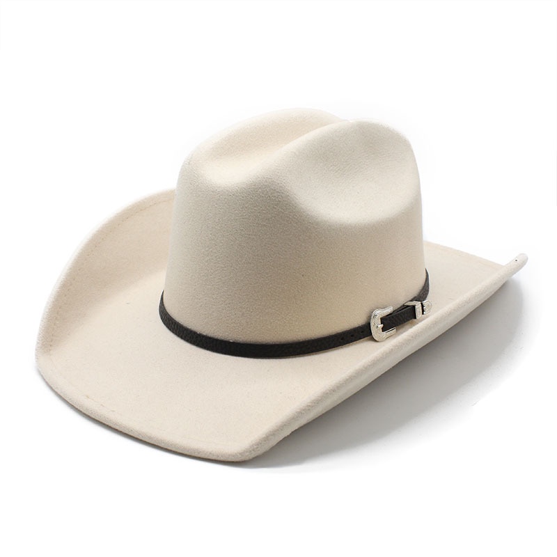 ขนสัตว์ Fedora หมวกคาวบอยตะวันตกสําหรับผู้ชายสําหรับผู้หญิงสําหรับสุภาพบุรุษแจ๊ส Cowgirl
