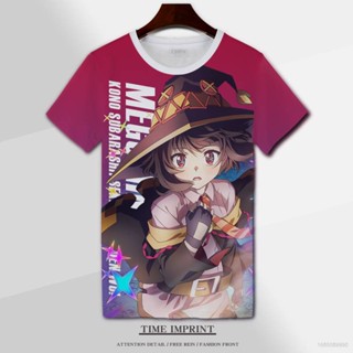 เสื้อยืดแขนสั้น พิมพ์ลายอนิเมะ Jason KonoSuba: An Explosion on This Wonderful World สําหรับผู้ชาย และผู้หญิง