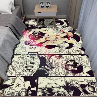 พรมปูพื้น ลาย One Piece Luffy ที่ทนต่อสิ่งสกปรก สําหรับห้องนอน ห้องนั่งเล่น