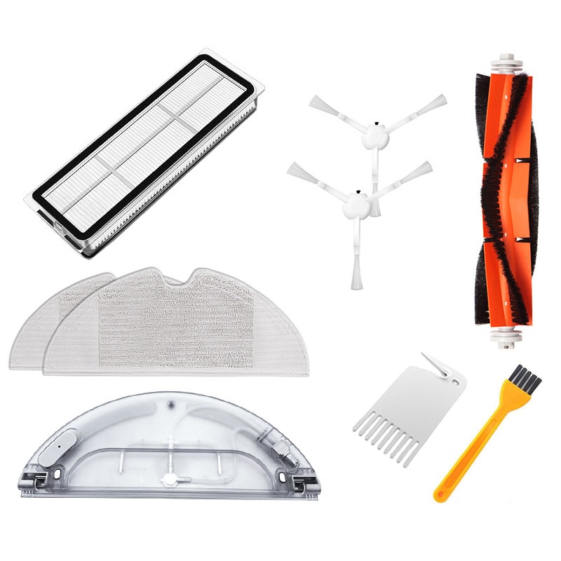 FOR Xiaomi Mijia 1C/2C STYTJ01ZHM / Dreame F9 / Mi Robot Vacuum Mop อุปกรณ์เสริม, แปรงหลัก, แปรงด้านข้าง, ตัวกรอง, ผ้าถูพื้น, ถังเก็บน้ำ, กล่องฝุ่น, ฝาครอบแปรง