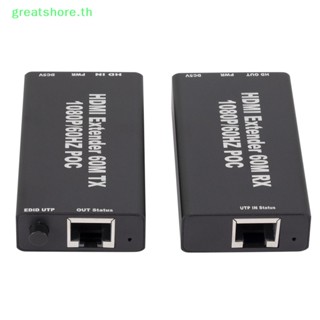 Greatshore ตัวขยายสัญญาณเครือข่าย HDMI เป็น RJ45 LAN Cat5E 6 1080P HD TH