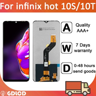 อะไหล่หน้าจอสัมผัสดิจิทัล LCD แบบเปลี่ยน สําหรับ Infinix Hot 10S X689 Infinix Hot 10T X689B X689C X689D