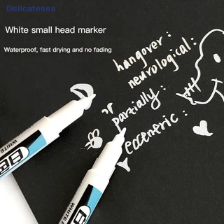 [Delicatesea] ปากกามาร์กเกอร์ กันน้ํา สีขาว 0.7 1.0 2.5 มม. สําหรับทาสียางรถยนต์