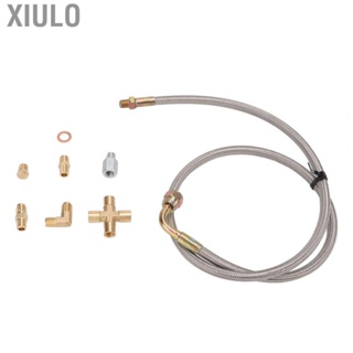 Xiulo Oil Drain Line  1/8PNT AN4 Turbo Oil Feed Line Kit Dependable  for T3 T4 T04E T60 T61 T61 T70