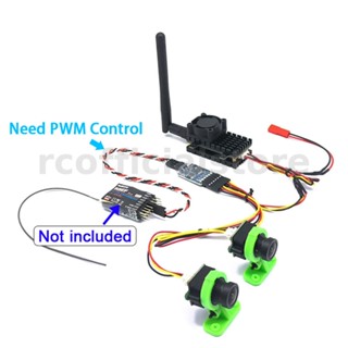 เครื่องส่งสัญญาณ ระบบ FPV ระยะไกล 5.8Ghz 2W FPV ไร้สาย VTX 2000mW และ 3 ช่อง กล้องวิดีโอคู่ CMOS 1000TVL