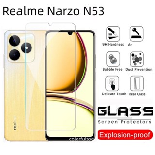 ฟิล์มกระจกนิรภัยกันรอยหน้าจอ แบบใส HD 9H สําหรับ Realme Narzo N53 N 53 NarzoN53 C53 RealmeC53 1-3 ชิ้น