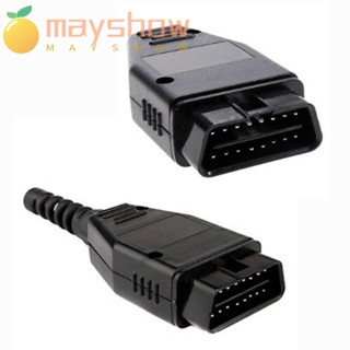 MAYSHOW Obd2 อุปกรณ์เชื่อมต่อ 16Pin DIY ปลั๊ก OBD ตัวผู้ สําหรับรถยนต์