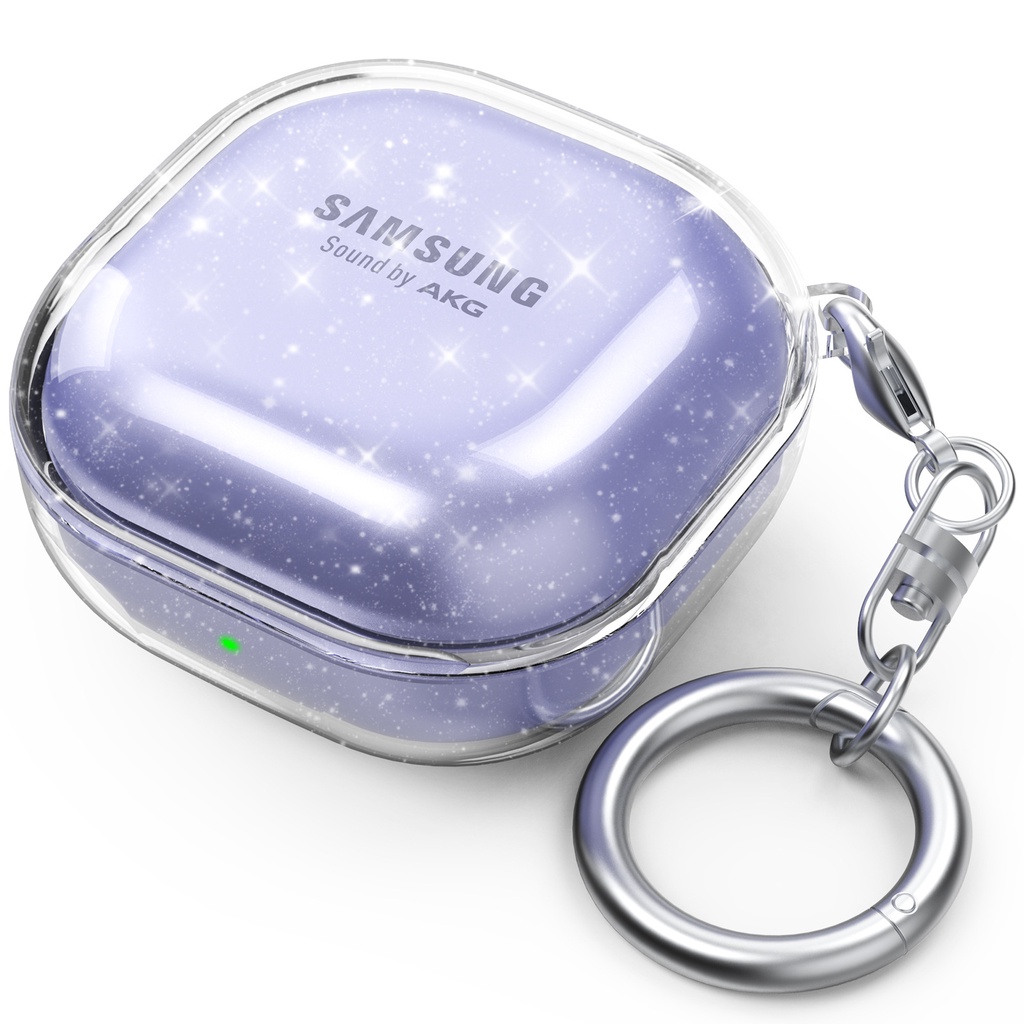 เคสโทรศัพท์มือถือแบบนิ่ม TPU ใส พร้อมพวงกุญแจ สําหรับ Samsung Galaxy Buds 2 Pro Buds Pro Buds 2 Buds Live