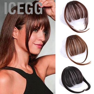 Icegg Women Bangs Hair  High Temperature Fiber Hair Extensions Bangs Fringe with Temples Hairpieces