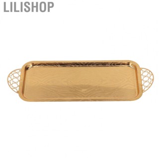 Lilishop Serving Tray  Gold Large Serving Tray with Star Handle for Bathroom