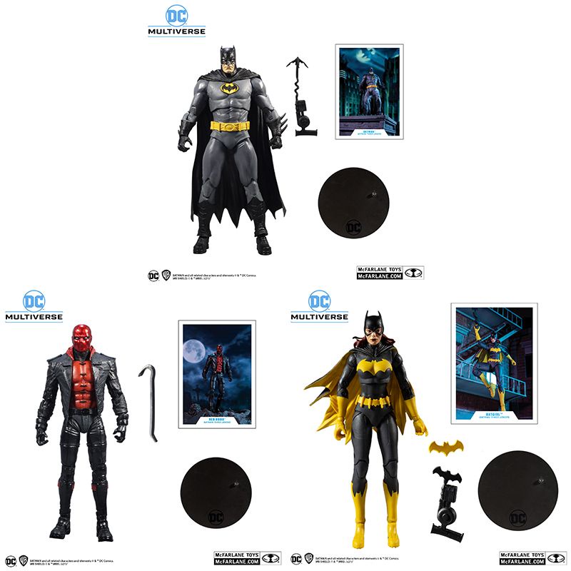 [เวอร์ชั่นของแท้] Mcfarlane Three Jokers Series Batman Batgirl Red Hood 23cm Movable 7KNN