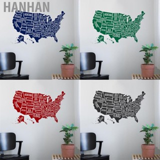 Hanhan Wall Art Decal USA  State  Home Office Decoration for Bedroom Living Room Window