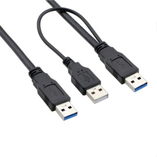 Xiwai สายเคเบิล USB 3.0 ความเร็วสูง สอง A ตัวผู้ เป็น USB ตัวผู้ สําหรับฮาร์ดดิสก์ภายนอก