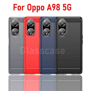 เคสโทรศัพท์ซิลิโคน คาร์บอนไฟเบอร์ กันกระแทก สําหรับ OPPO a98 OPPOa98 5G 2023