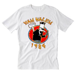 ดีมาก Van Halen 1984 เสื้อยืดลําลอง ผ้าฝ้าย แขนสั้น คอกลม พิมพ์ลาย World Tour สีดํา สีขาว แฟชั่นสําหรับผู้ชาย S 234Xl Aa