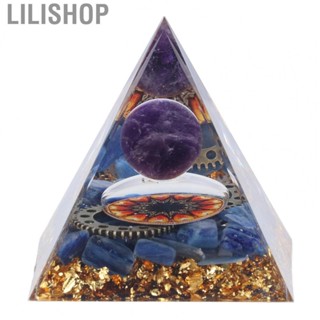 Lilishop Orgone Pyramid Chakra Pyramid Vibrant Colors Balance Energy for Meditation for Office for Bedroom