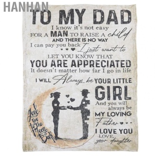 Hanhan Dad  Fathers Day Theme Dual Sided Personalized Sofa Throw