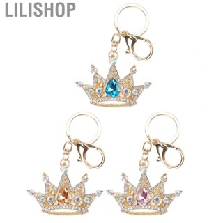 Lilishop Keychain Charm Rhinestone Keychain Crown Shape for Bag Ornament for Car Pendant